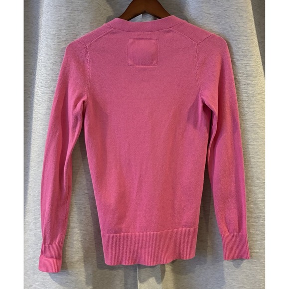 Vintage Abercrombie & Fitch Cardigan Sweater Sz S Pink Preppy Grunge Y2K 2000s - Picture 4 of 6